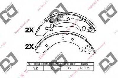 Комплект тормозных колодок DJ PARTS купить