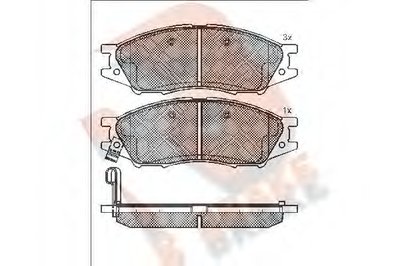 Комплект тормозных колодок, дисковый тормоз R BRAKE купить