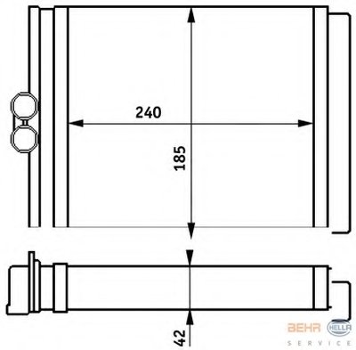 Теплообменник, отопление салона BEHR HELLA SERVICE HELLA купить