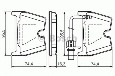 Комплект тормозных колодок, дисковый тормоз BOSCH купить