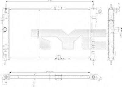 Радиатор, охлаждение двигателя TYC купить