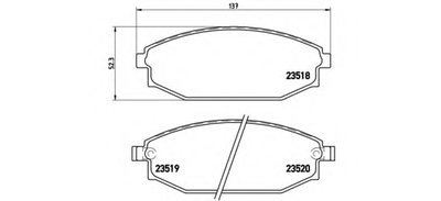 Комплект тормозных колодок, дисковый тормоз BREMBO купить