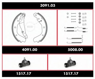 Комплект тормозов, барабанный тормозной механизм Super Precision Kit REMSA купить