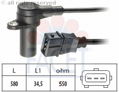 Датчик коленвала Opel ASTRA F/G, VECTRA B, ZAFIRA A 1.4/1.6