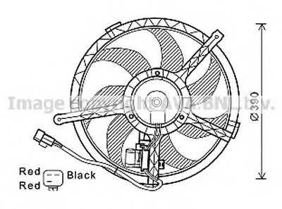 Вентилятор, охлаждение двигателя AVA QUALITY COOLING купить