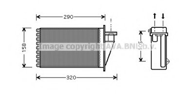 Теплообменник, отопление салона AVA QUALITY COOLING купить