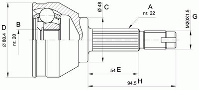 Шарнирный комплект, приводной вал SPIN OPEN PARTS купить