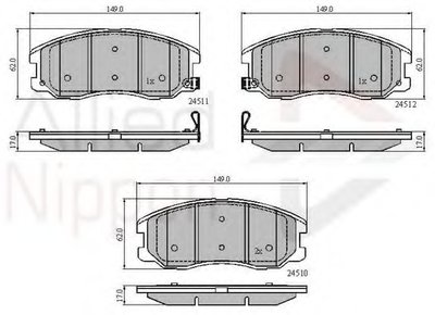 Комплект тормозных колодок, дисковый тормоз ANL Braking COMLINE купить