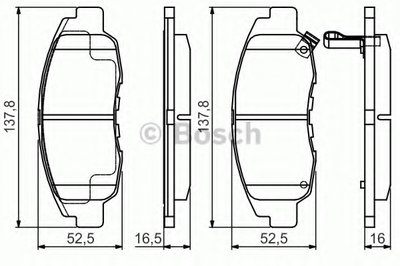 Комплект тормозных колодок, дисковый тормоз BOSCH купить