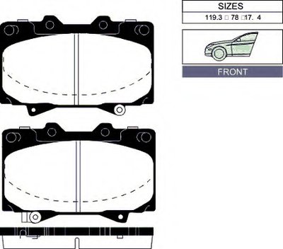 Комплект тормозных колодок, дисковый тормоз Rear brake pads for TOYOTA GOODWILL купить