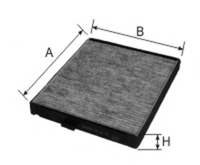 Фильтр, воздух во внутренном пространстве Cabin filter (Charcoal) for CHEVROLET/DAEWOO GOODWILL купить