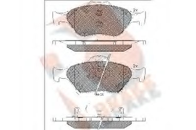 Комплект тормозных колодок, дисковый тормоз R BRAKE купить