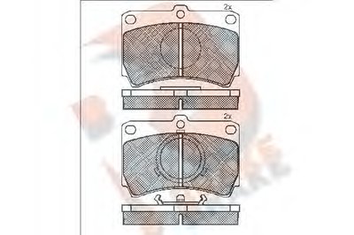 Комплект тормозных колодок, дисковый тормоз R BRAKE купить