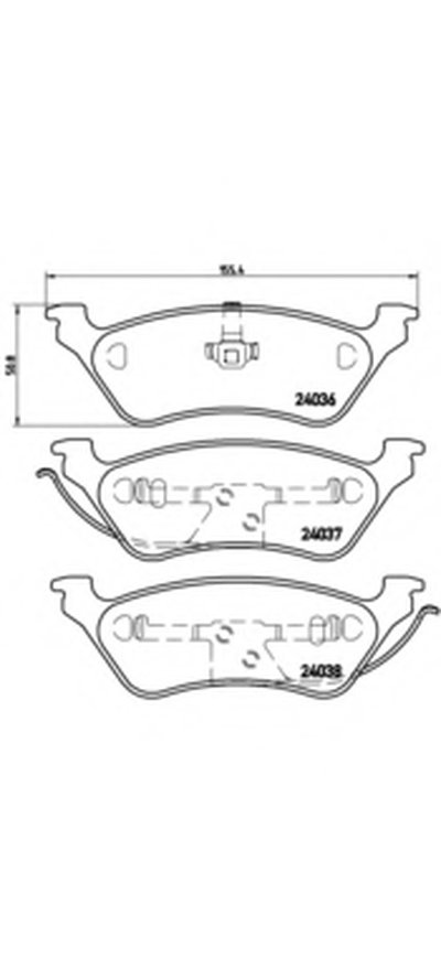 Комплект тормозных колодок, дисковый тормоз BREMBO купить