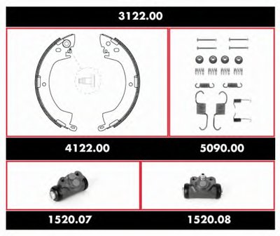 Комплект тормозов, барабанный тормозной механизм Precision Kit REMSA купить