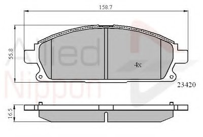 Комплект тормозных колодок, дисковый тормоз ANL Braking COMLINE купить