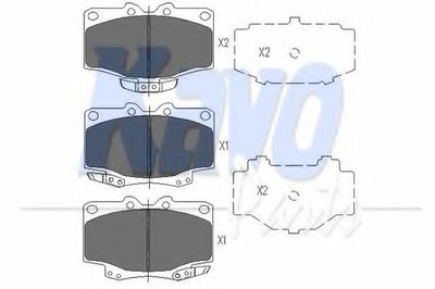 Комплект тормозных колодок, дисковый тормоз KAVO PARTS купить