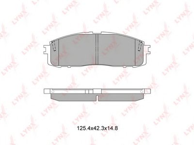 Комплект тормозных колодок, дисковый тормоз LYNXauto купить
