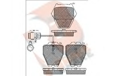 Комплект тормозных колодок, дисковый тормоз R BRAKE купить