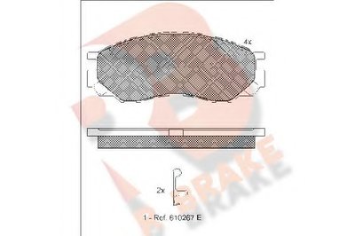 Комплект тормозных колодок, дисковый тормоз R BRAKE купить