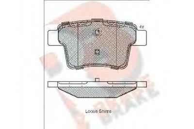 Комплект тормозных колодок, дисковый тормоз R BRAKE купить