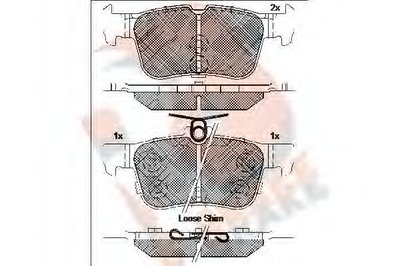 Комплект тормозных колодок, дисковый тормоз R BRAKE купить