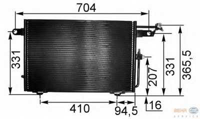 Конденсатор, кондиционер BEHR HELLA SERVICE HELLA купить