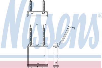 Теплообменник, отопление салона NISSENS купить
