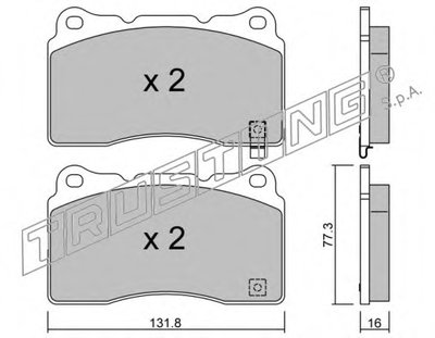 Комплект тормозных колодок, дисковый тормоз TRUSTING купить
