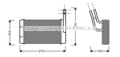 Теплообменник, отопление салона AVA QUALITY COOLING купить