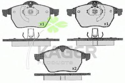 Комплект тормозных колодок, дисковый тормоз KAGER купить