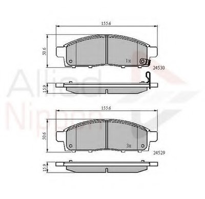 Комплект тормозных колодок, дисковый тормоз ANL Braking COMLINE купить