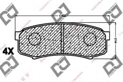 Комплект тормозных колодок, дисковый тормоз DJ PARTS купить