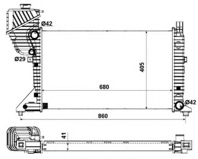 Радиатор охлаждения MB Sprinter 2.2-2.7CDI 00-06 (Economy Cl