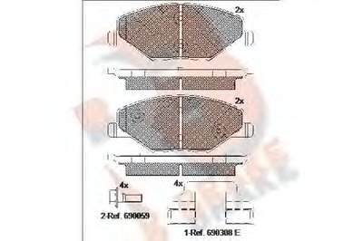 Комплект тормозных колодок, дисковый тормоз R BRAKE купить