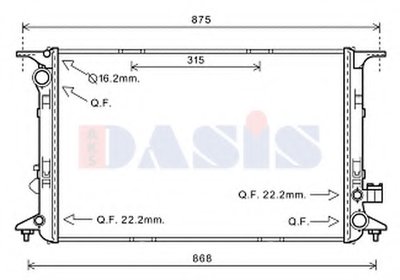 Радиатор, охлаждение двигателя AKS DASIS купить
