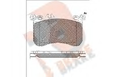 Комплект тормозных колодок, дисковый тормоз R BRAKE купить