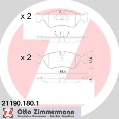 Комплект тормозных колодок, дисковый тормоз ZIMMERMANN купить