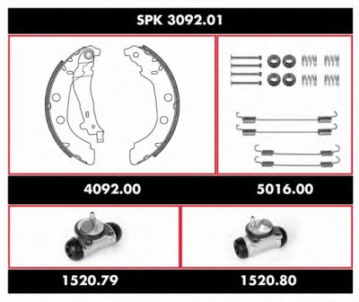 Комплект тормозов, барабанный тормозной механизм Super Precision Kit REMSA купить