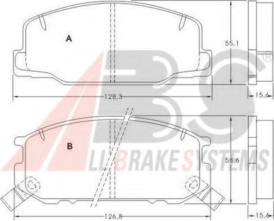 Комплект тормозных колодок, дисковый тормоз A.B.S. купить