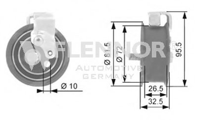 Натяжной ролик, ремень ГРМ FLENNOR купить