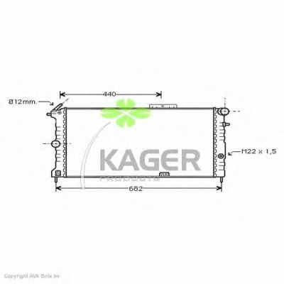 Радиатор, охлаждение двигателя KAGER купить