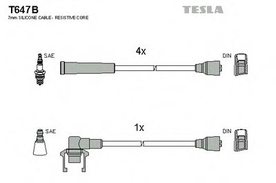 Комплект проводов зажигания TESLA купить