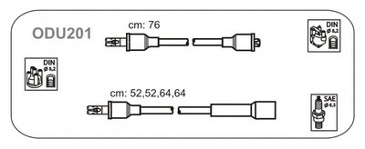 Набор проводов выс.напряжения Opel Kadett D,E 1.2N,SC,S-OHV