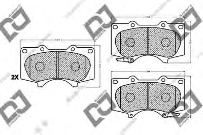 Комплект тормозных колодок, дисковый тормоз DJ PARTS купить