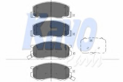 Комплект тормозных колодок, дисковый тормоз KAVO PARTS купить