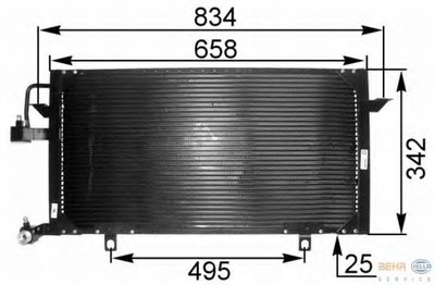 Конденсатор, кондиционер BEHR HELLA SERVICE HELLA купить