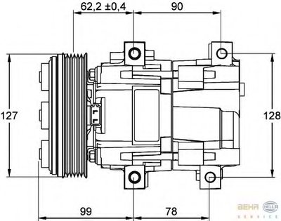 Компрессор, кондиционер BEHR HELLA SERVICE HELLA купить