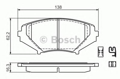 Комплект тормозных колодок, дисковый тормоз BOSCH купить