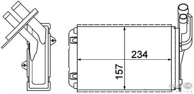 Теплообменник, отопление салона BEHR HELLA SERVICE купить